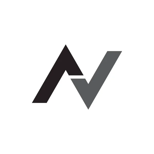Yukarı ve aşağı ok logo tasarım vektörü olan N harfi — Stok Vektör
