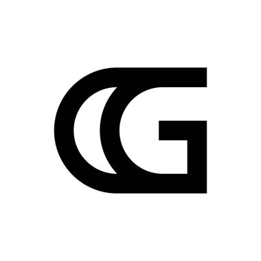 CG harf logo tasarım vektörü