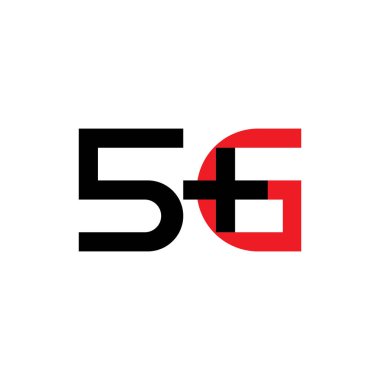 5g artı teknoloji logo tasarım vektörü