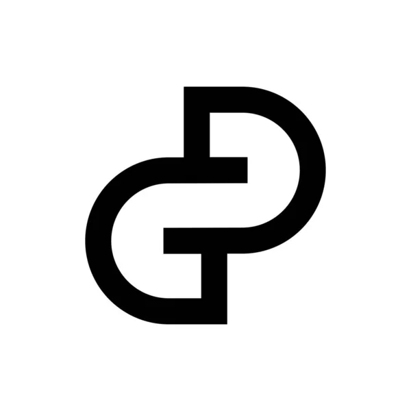 GD harf logo tasarım vektörü — Stok Vektör