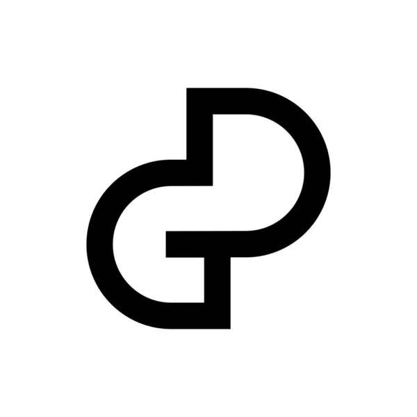 Wektor projektu logo litery GD — Wektor stockowy