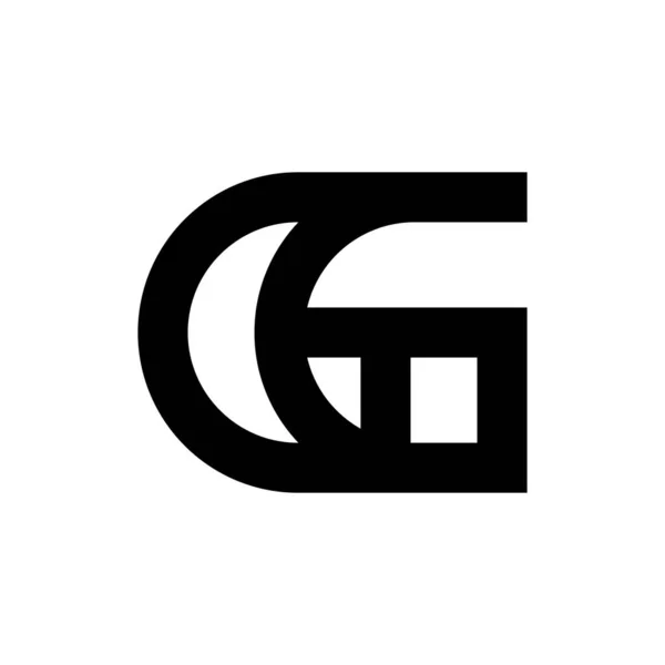 GG lettre logo design vecteur — Image vectorielle