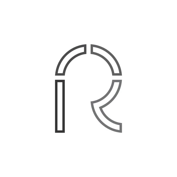 R letter logo ontwerp vector — Stockvector