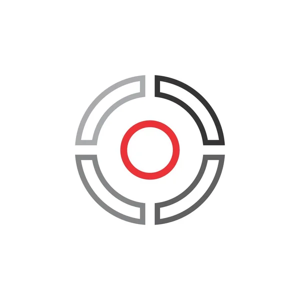 Circle line logo design vector — 图库矢量图片