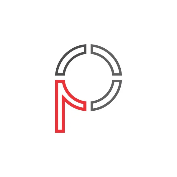 Вектор дизайна логотипа PO — стоковый вектор