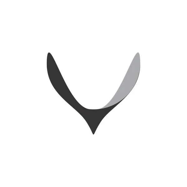 Vetor de design de logotipo de letra V 3D — Vetor de Stock