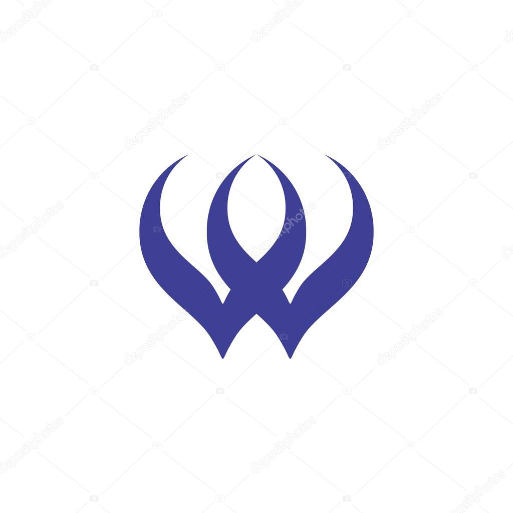 W letter logo design vector