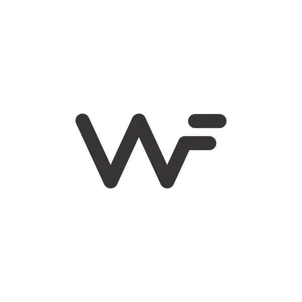 Wf letter logo ontwerp vector — Stockvector