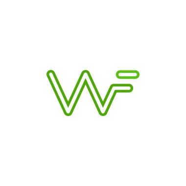 WF letter logo design vector