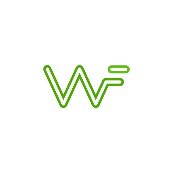 Diseño del logo de letra WF vector — Archivo Imágenes Vectoriales