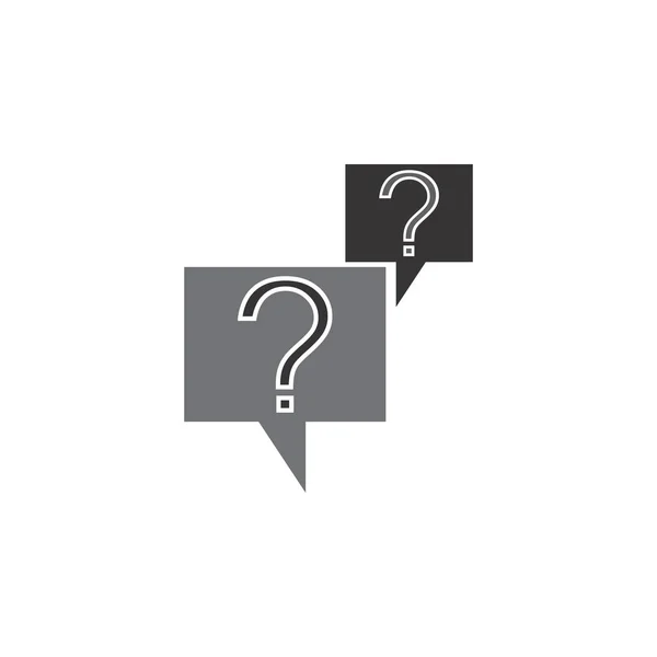 Balão Quadrado Diálogo Logotipo Vetor Design —  Vetores de Stock