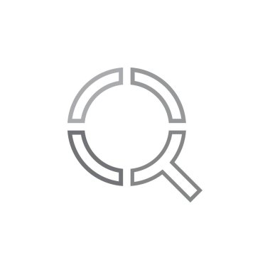 Q harfi logo tasarım vektörü