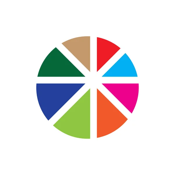 Vector Diseño Del Logotipo Del Círculo Multicolor — Vector de stock