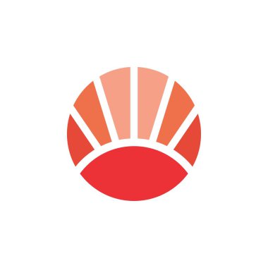 Soyut Güneş logo tasarım vektörü