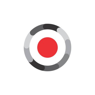 Daire döndürme logosu tasarım vektörü