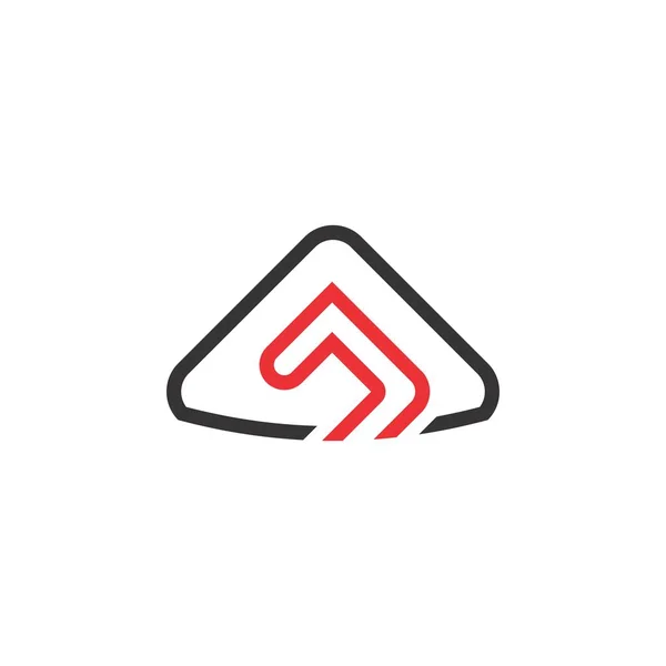 Trójkąt Wektorem Projektu Logo Litery — Wektor stockowy