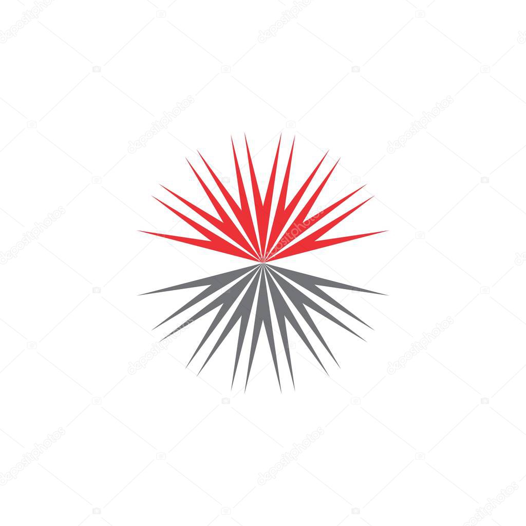 Hot and Cool Star logo design vector