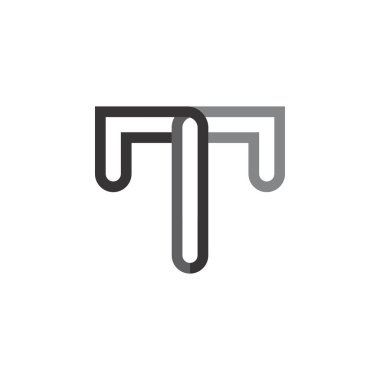 T Harfi Logo Tasarım Vektörü