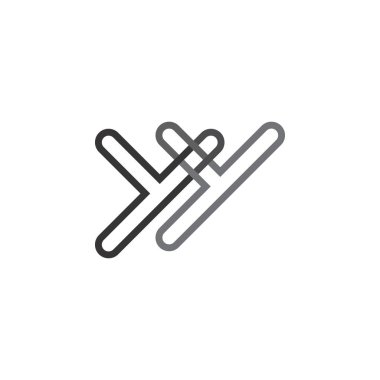 YY harfi logo tasarım vektörü