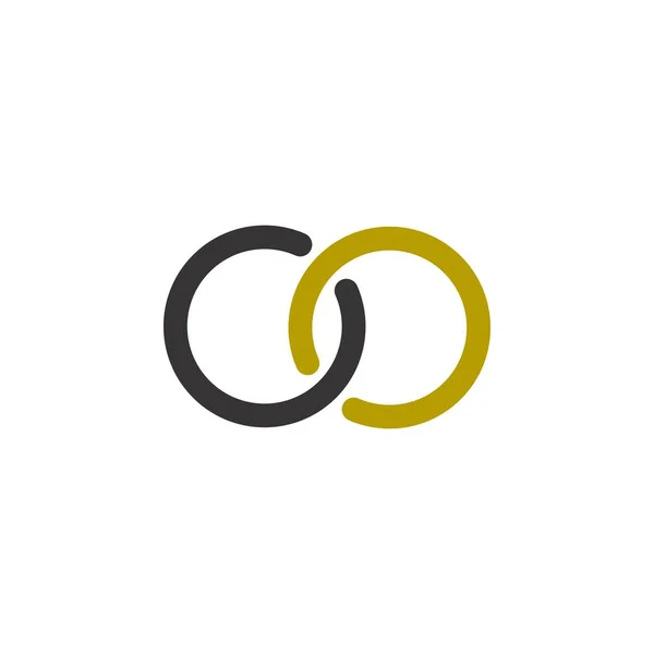 两个Ring或Oo字母标志设计向量 — 图库矢量图片