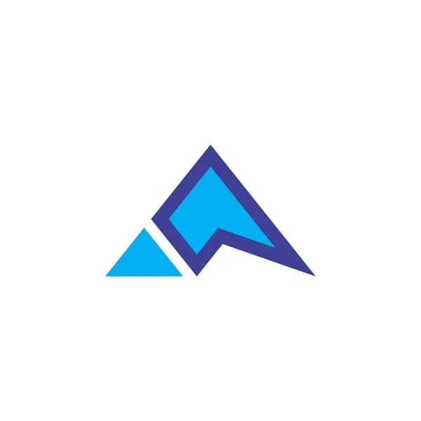 Een Brief Mountain Logo Ontwerp Vector — Stockvector