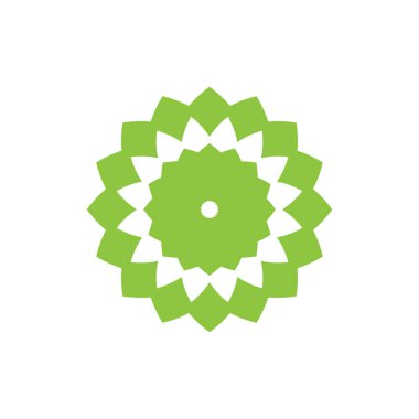 Yeşil çiçek logo tasarım vektörü