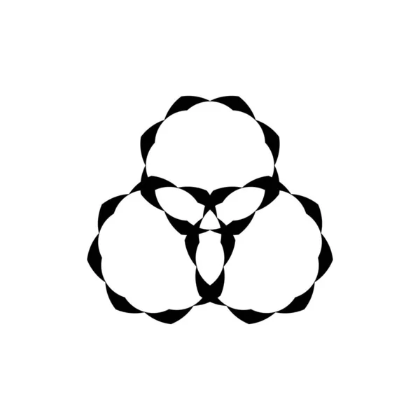 Logo Triplo Cerchio Vettoriale — Vettoriale Stock