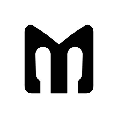 M Harfi Logo Tasarım Vektörü