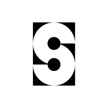 S harfi logo tasarım vektörü