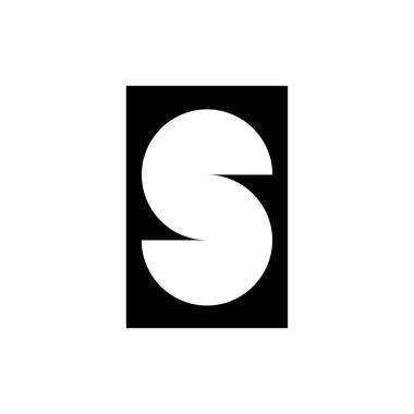 S harfi logo tasarım vektörü