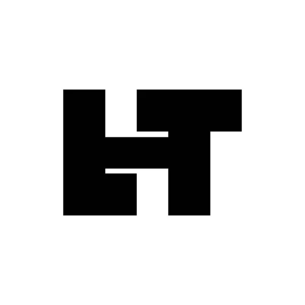 Lht Vetor Design Logotipo Carta — Vetor de Stock