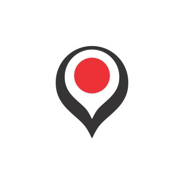 Pin logo simgesi tasarım vektörü