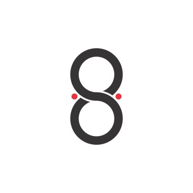 8 numaralı logo tasarım vektörü