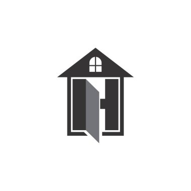 H harfi logo tasarım vektörü olan ev