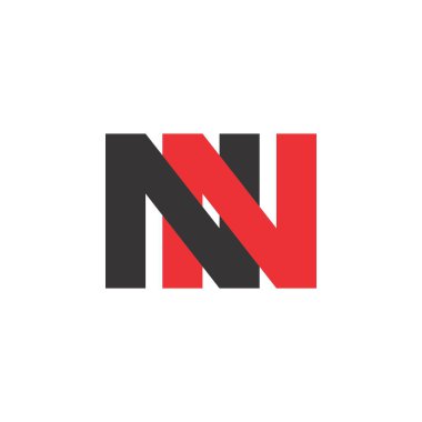 NN harfi logo tasarım vektörü