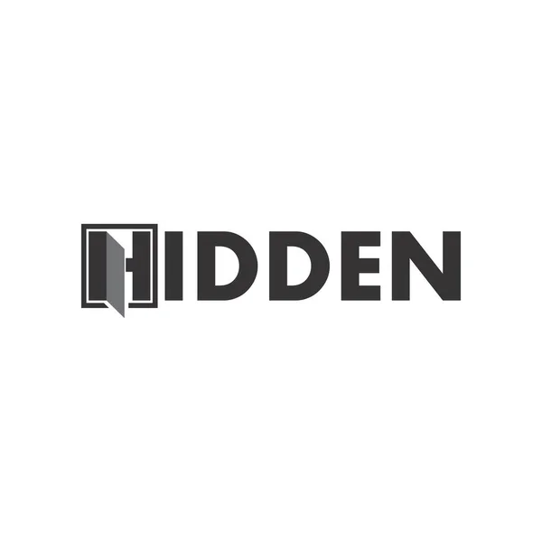 กษร Hidden บเวกเตอร การออกแบบโลโก ประต — ภาพเวกเตอร์สต็อก