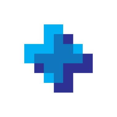 Artı tıbbi logo tasarım vektörü