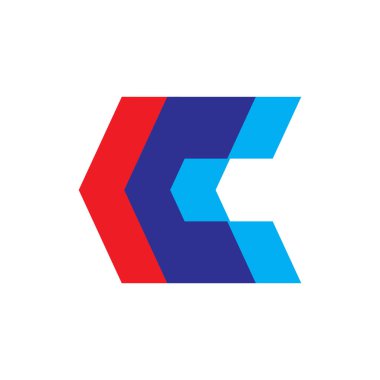 CCC harfi Arrow logo tasarım vektörü