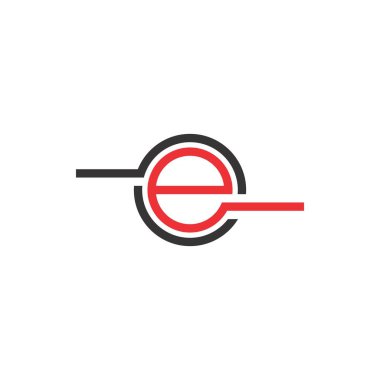 oe veya eo harfli logo tasarım vektörü