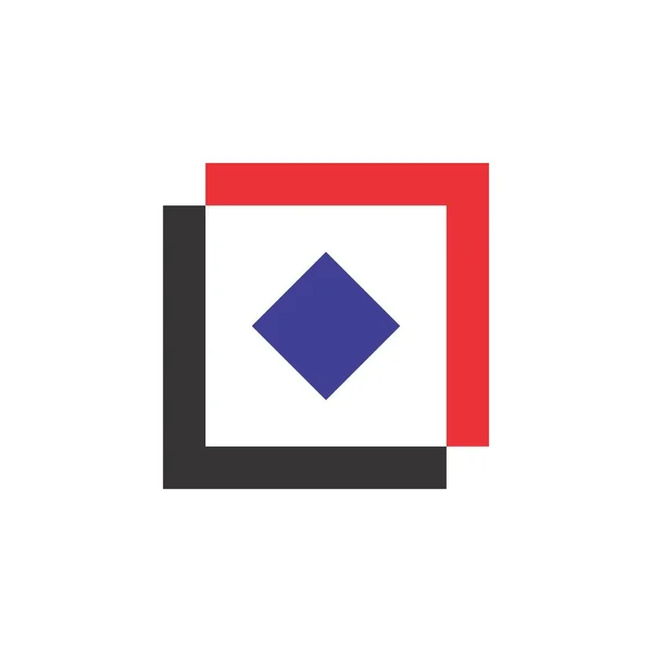 Квадрат Векторі Дизайну Квадратного Логотипу — стоковий вектор