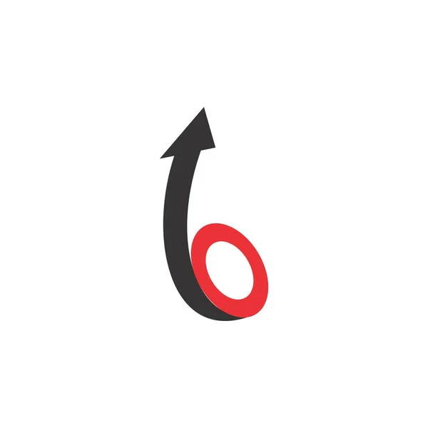 B带有箭头标志设计向量的字母 — 图库矢量图片