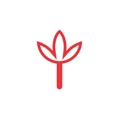 Soyut çiçek logosu tasarım vektörü