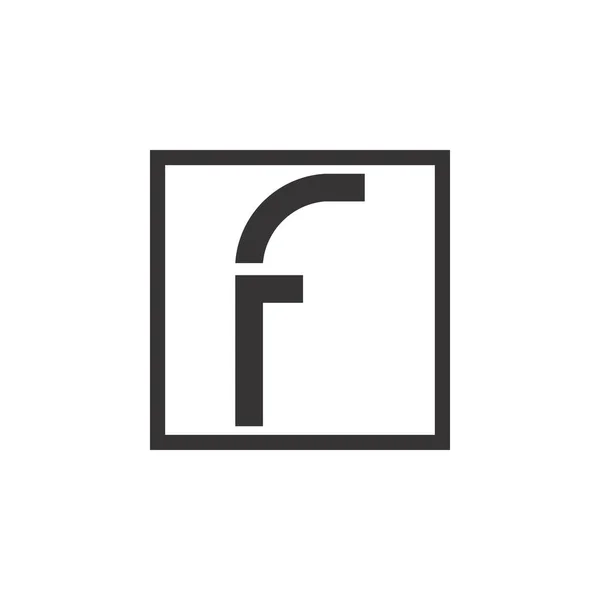 F文字ロゴデザインの広場 — ストックベクタ
