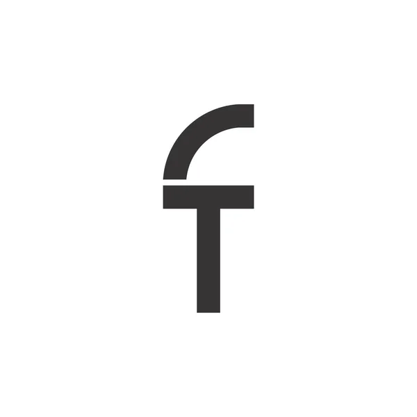 FtまたはTfの文字のロゴデザインベクトル — ストックベクタ