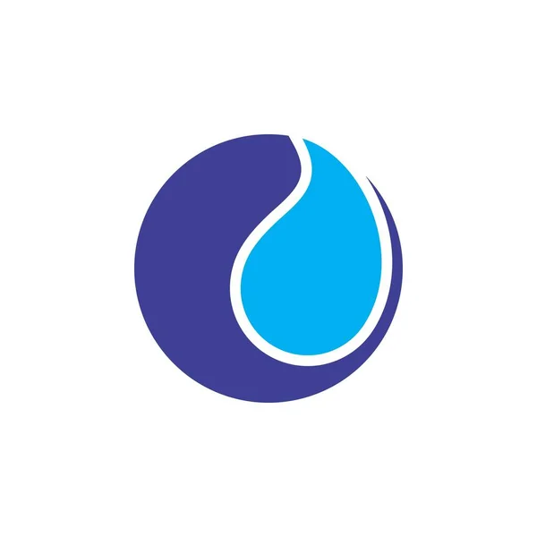 Cirkel Med Vatten Droppe Logotyp Design Vektor — Stock vektor