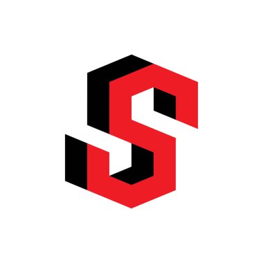 SS harfi logo tasarım vektörü