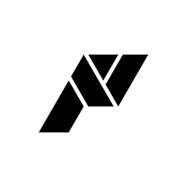 P Harfi Logo Tasarım Vektörü