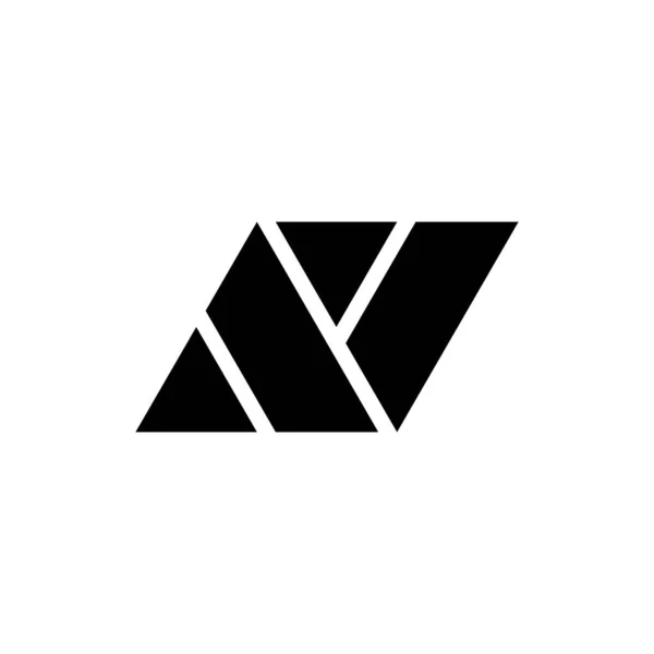 Carta Com Vetor Design Logotipo Triangular — Vetor de Stock