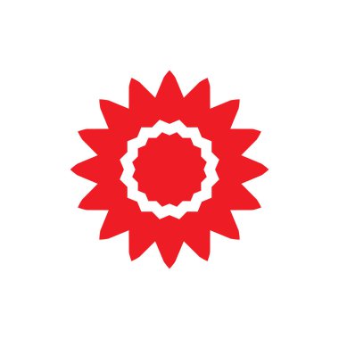 Güneş Yıldızı logo tasarım vektörü