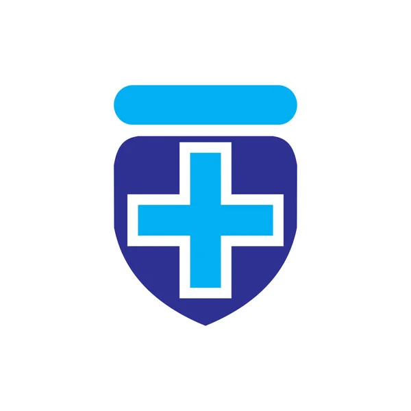 Защита Вектором Дизайна Логотипа Medical Protection — стоковый вектор